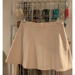 Cream Floral Pattern Skirt
